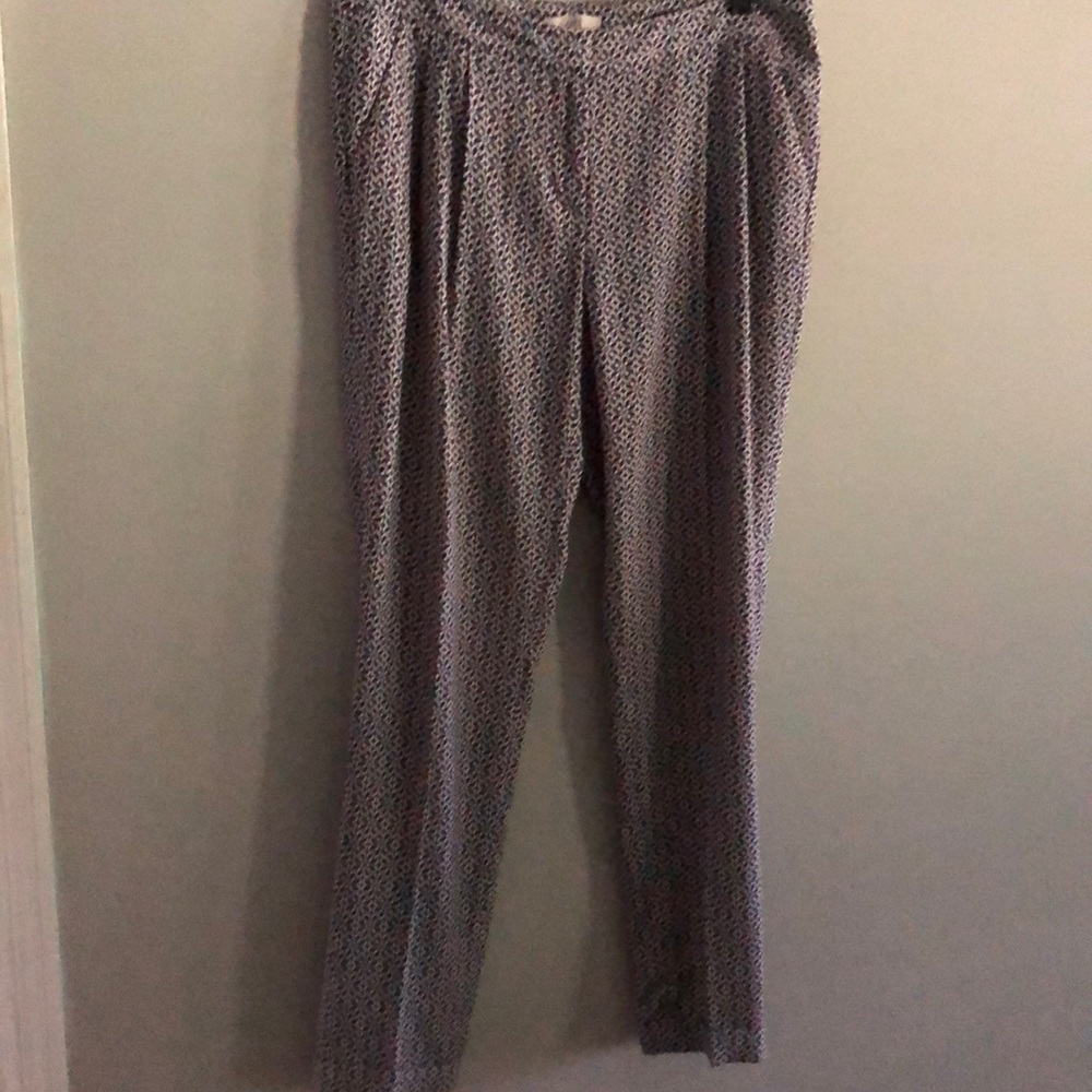 LOFT blue/white cuffed pants